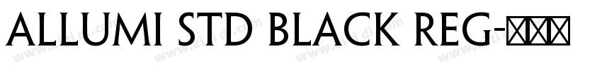 Allumi Std Black Reg字体转换